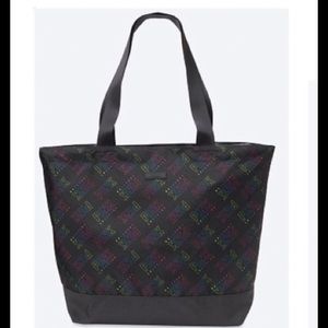 VS Pink rainbow logo print recycled tote bag